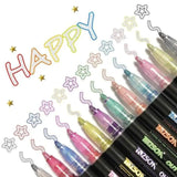 Home Square 12pcs Double Line Outline Art Marker Highlighter In Pakistan