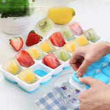 Home Square 14 Grid Silicone Ice Cube Tray With lid In Pakistan