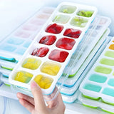 Home Square 14 Grid Silicone Ice Cube Tray With lid In Pakistan