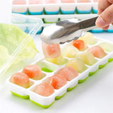 Home Square 14 Grid Silicone Ice Cube Tray With lid In Pakistan