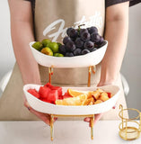 Home Square 2 Layer Ceramic Fruit Platter In Pakistan