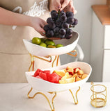 Home Square 2 Layer Ceramic Fruit Platter In Pakistan