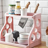 Home Square 2 Layer Plastic Storage Rack In Pakistan