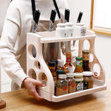 Home Square 2 Layer Plastic Storage Rack In Pakistan