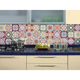 Home Square 24 pcs Kitchen Oil-proof Wall Stickers Waterproof  (Random Colors) In Pakistan