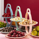 3 in 1 Folding Plastic Fruit Plates Snack Plate