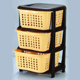 Home Square 3 layer Plastic Vegetable & Fruit Rack In Pakistan