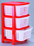 Home Square 3 layer Plastic Vegetable & Fruit Rack In Pakistan