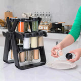 Home Square 360° Rotating Spice Storage Organizers Seasoning Bottle Holder In Pakistan