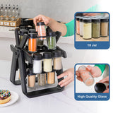 Home Square 360° Rotating Spice Storage Organizers Seasoning Bottle Holder In Pakistan