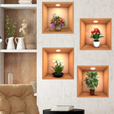Home Square 3D Wall Stickers (Pack Of 4) In Pakistan