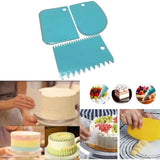 Home Square 3Pcs/set Plastic Baking Cake Scraper In Pakistan