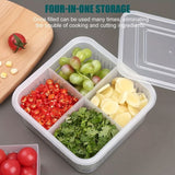 Home Square 4 Compartment Refrigerator Storage Box In Pakistan