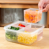 Home Square 4 Compartment Refrigerator Storage Box In Pakistan