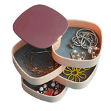 Home Square 4 Portion Jewellery Box With Mirror In Pakistan