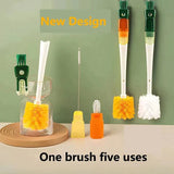 Home Square 5 in 1 Long Handle Bottle Cleaning Brush In Pakistan