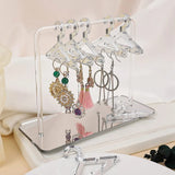 Home Square ACRYLIC EARRING STAND ORGANIZER WITH 8 MINI HANGERS In Pakistan