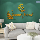 Home Square Acrylic Wall Decor Stickers (Sweet Home) In Pakistan
