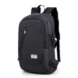 Home Square Anti Theft USB Charging Hiking Backpack - Black In Pakistan