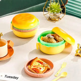 Home Square Burger Shape Round Lunch Box In Pakistan