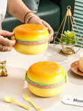 Home Square Burger Shape Round Lunch Box In Pakistan