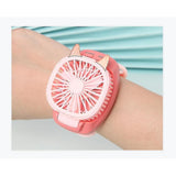 Home Square Cartoon Watch Portable Mini Fan with USB Rechargeable In Pakistan