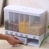 Home Square Cereal Dispensers Plastic 6-Grid Rice Bucket In Pakistan