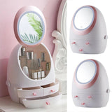 Home Square Creative Egg Shape Cosmetic Organizer With Led Mirror In Pakistan