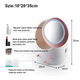 Home Square Creative Egg Shape Cosmetic Organizer With Led Mirror In Pakistan