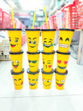 Home Square Cute Emoji Straw Glass - ( Pack Of 2 ) In Pakistan