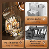 Home Square Desktop Transparent Cosmetic Storage Box In Pakistan