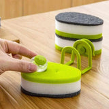 Home Square Dishwashing Scouring Sponge With Soap Dispensing In Pakistan