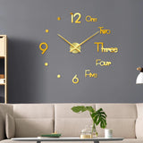 Home Square DIY 3D Acrylic Wall Clock (Black) In Pakistan