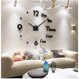 Home Square DIY 3D Acrylic Wall Clock (Black) In Pakistan