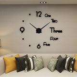 Home Square DIY 3D Acrylic Wall Clock (Black) In Pakistan