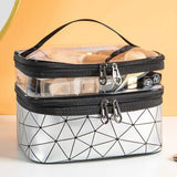 Home Square Double Layer Clear Makeup Bag In Pakistan