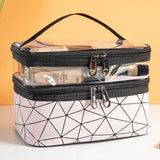 Home Square Double Layer Clear Makeup Bag In Pakistan