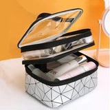 Home Square Double Layer Clear Makeup Bag In Pakistan