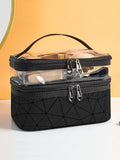 Home Square Double Layer Clear Makeup Bag In Pakistan