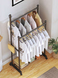 Home Square Double Portion Cloth Hanging Rack In Pakistan