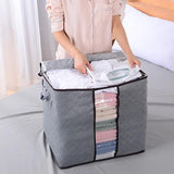 Home Square Folding Organizer Clothing Storage Bag Window & Zipper In Pakistan