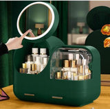 Home Square Large Capacity Cosmetic Organizer With Internal Fan And Led Mirror In Pakistan