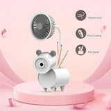 Home Square Mini USB Rechargeable Handheld Small Fan With Pencil Sharpener In Pakistan