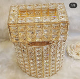 Home Square Nordic Crystal Tissue Box With Dustbin In Pakistan