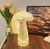 Home Square Rose Diamond Mushroom Crystal touch Lamp USB chargeable In Pakistan