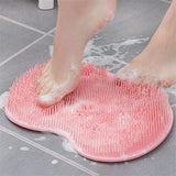 Home Square Silicone Non-slip Back Brush and Foot Massager Scrubber Mat In Pakistan