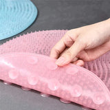 Home Square Silicone Non-slip Back Brush and Foot Massager Scrubber Mat In Pakistan