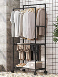 Home Square Simple Indoor Double Pole Coat Rack In Pakistan