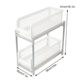 Home Square Sliding Shelf Two Tier Storage Organizer In Pakistan