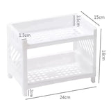 Home Square Table & Desktop double-layer stationery storage rack In Pakistan